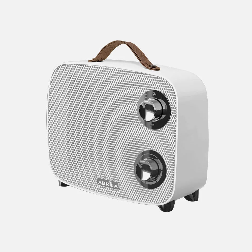 TERMOVENTILADOR CERAMICO PTC CORCEGA 1500W BLANCO/CROMO 2POTENCIAS 3FUNCIONES CORTE TERMICO SEG.ANTIVUELCO 21X23X13,6 CM