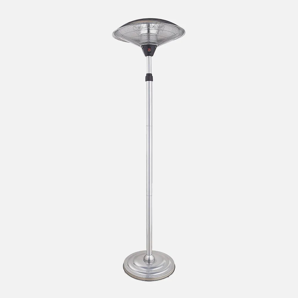 CALEFACTOR EXTERIOR C/PIE KOEL 2000W PLATA 2POTENCIAS ANTIVUELCO IP34 200X60X60 CM