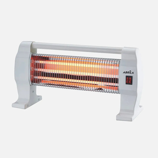ESTUFA ELECT.DE CUARZO IGNEO 1200W BLANCO 3POTENCIAS 3ELEMENTOS PORTATIL ANTIVUELCO 26X50X12 CM