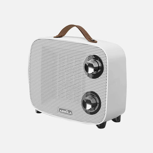 TERMOVENTILADOR CERAMICO PTC CORCEGA 1500W BLANCO/CROMO 2POTENCIAS 3FUNCIONES CORTE TERMICO SEG.ANTIVUELCO 21X23X13,6 CM