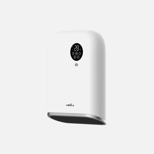 TERMOVENTILADOR PARED BAÑO ANDORRA 2000W BLANCO/NEGRO 3FUNCIONES DISPLAY C/REMOTO IP24 32,5X25X11,3 CM