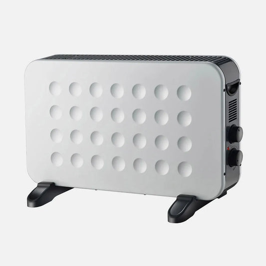 CONVECTOR HOGAR 2000W BLANCO/NEGRO 2POTENCIAS TERMOST.REGULABLE PROTECC.CONTRACALENTAMIENTO,TURBO 38X61X22CM