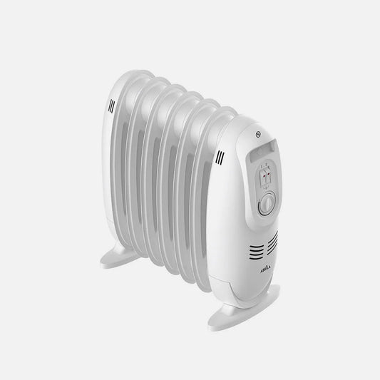 RADIADOR ACEITE IRLANDA 900W BLANCO 3POTENCIAS TERMOST.REGU 7ELEMEMENTOS PROTEC.SEGURID.ASA 38,2X35,2X18CM