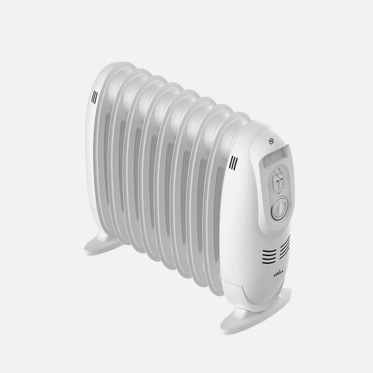 RADIADOR ACEITE IRLANDA 1200W BLANCO 3POTENCIAS TERMOST.REG 9ELEMENTOS PROTEC.SEGURID.ASA 38,2X43X18CM