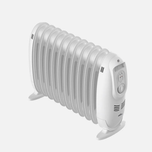 RADIADOR ACEITE IRLANDA 1500W BLANCO 3POTENCIAS TERMOSTATO REG. 11ELEMENTOS PROTEC.SEGURID.ASA 38,2X51X18CM