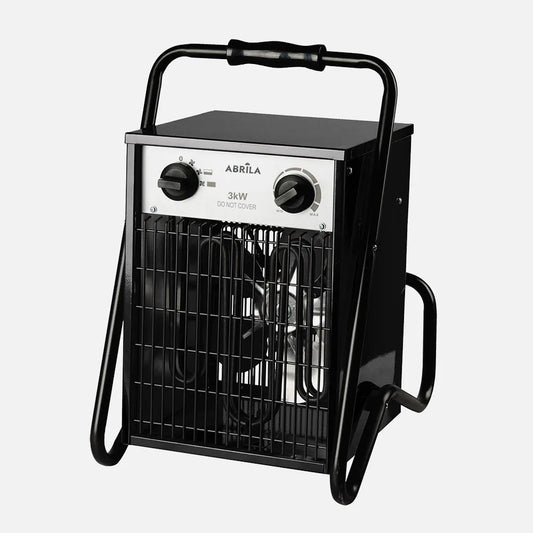 TERMOVENTILADOR INDUSTRIAL SIMEON 3000W NEGRO 2POTENCIAS IP24 TERMOST.REG.44X32X30 CM